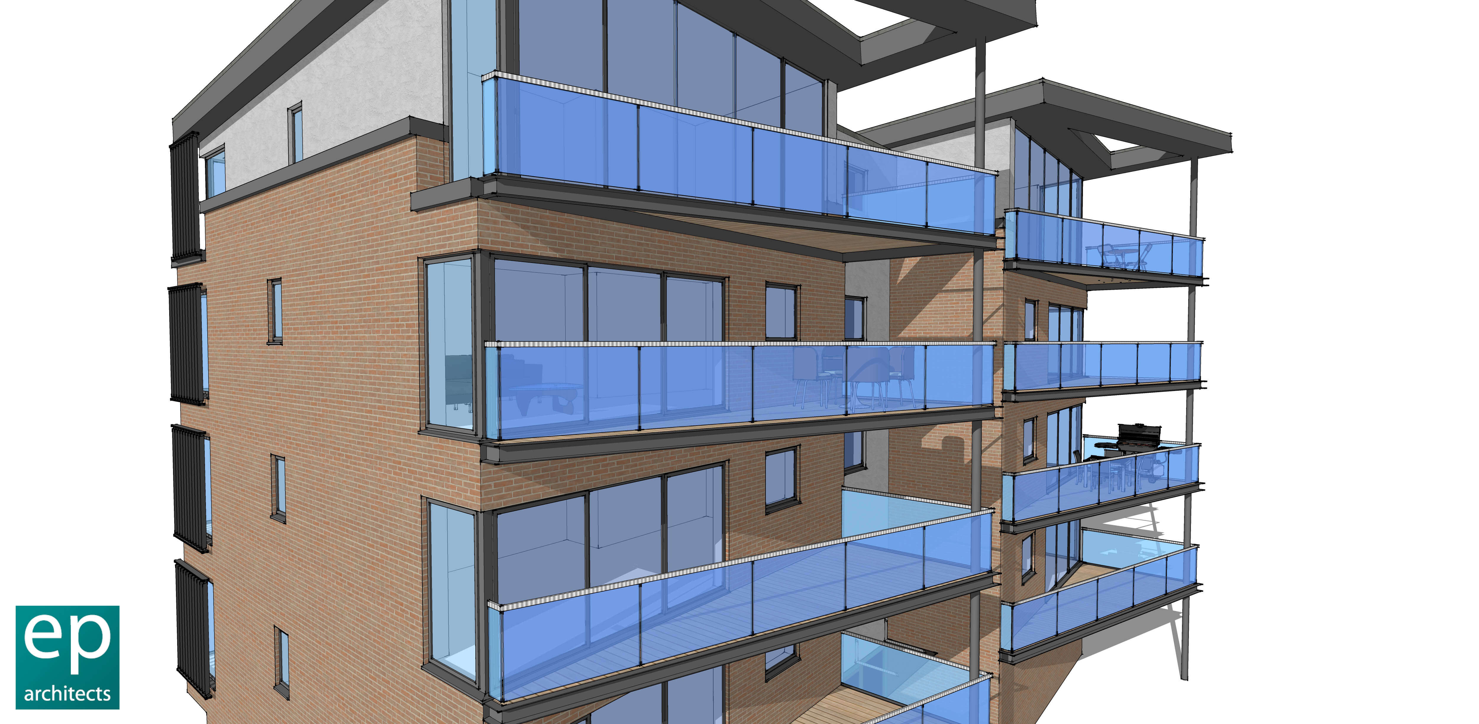 Luxury Waterfront Apartments 3D Visual